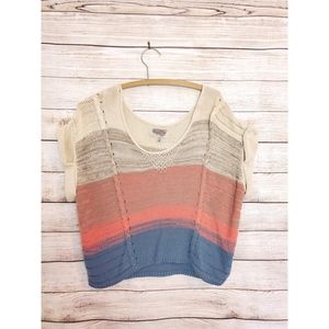 🔴 2/$25🔴⚡Ecote⚡Crop Sunset Knit⚡Blue + Orange